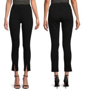 Split Hem Ponte Leggings Black High Rise M (8-10) NWT Work Pants